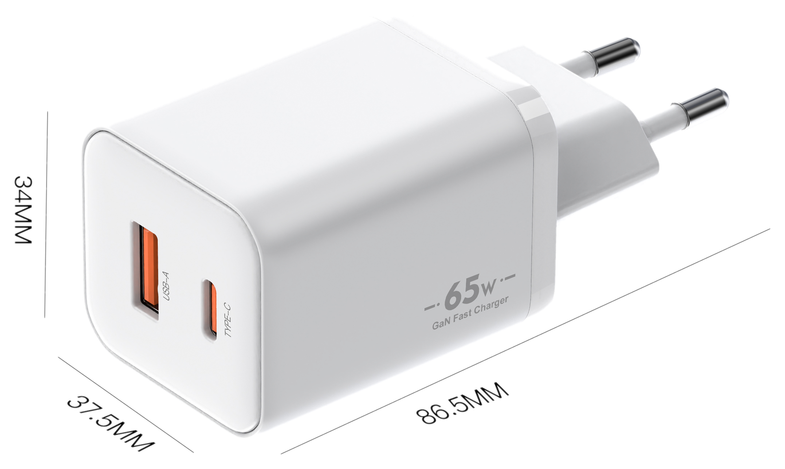 BK65WAC dimensions - EU plug
