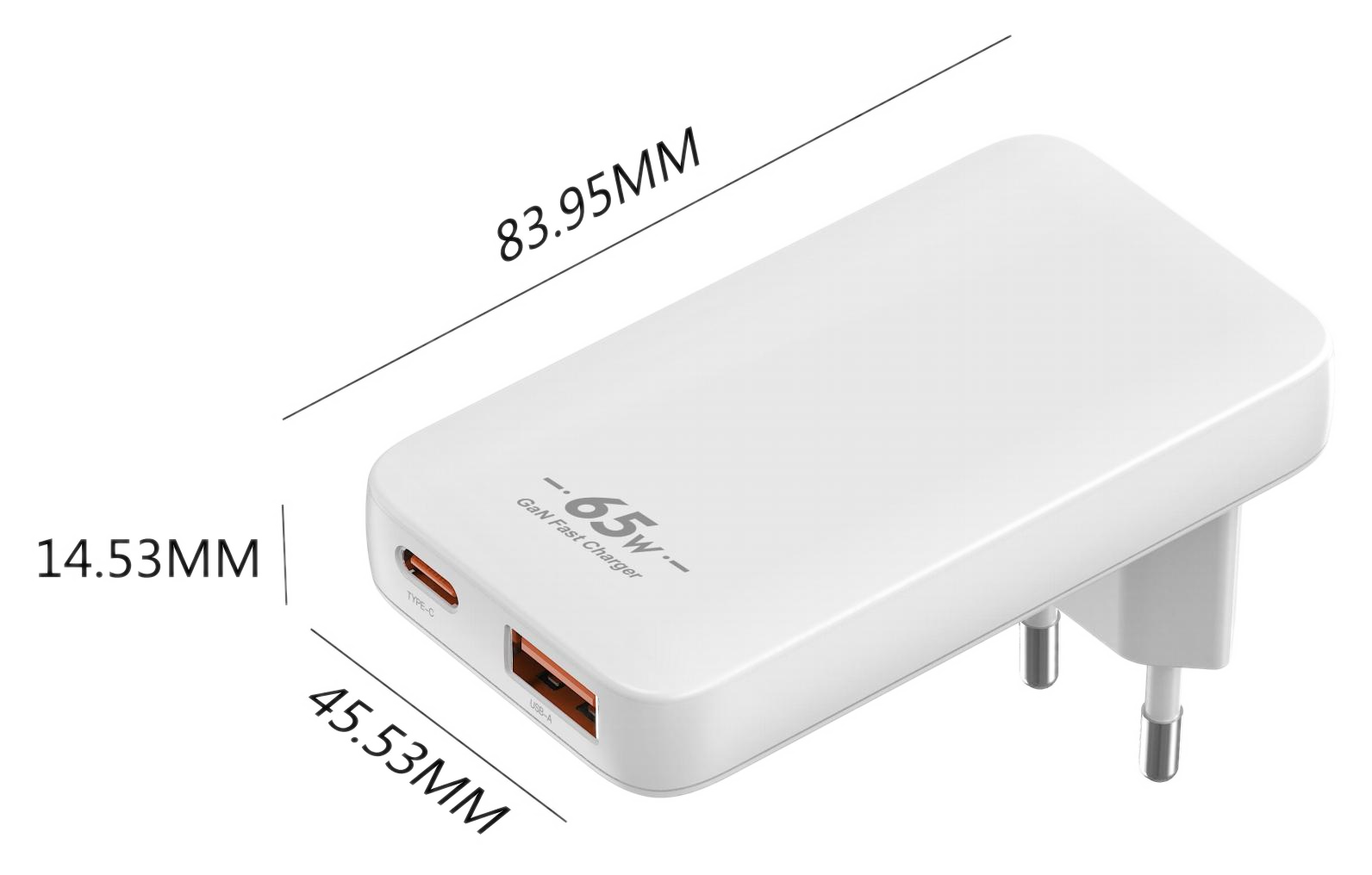RC65WAC dimensions - EU plug