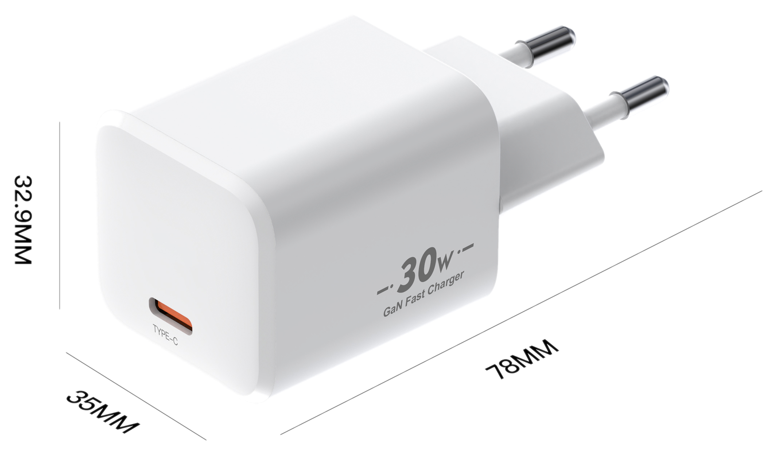 XFC30W1C dimensions - EU plug